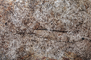 old metal texture with scratches and rust, horizontal shot