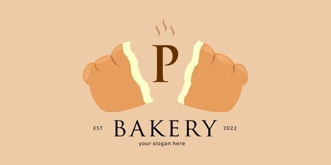Bread Baker Logo Design with Letter P