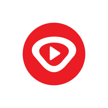 Abstract video logo icon, vector illustration design