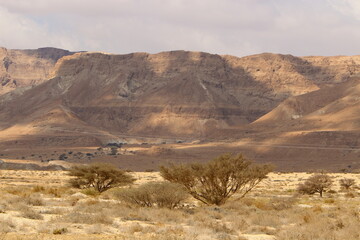 Mountains in the Negev desert in southern Israel