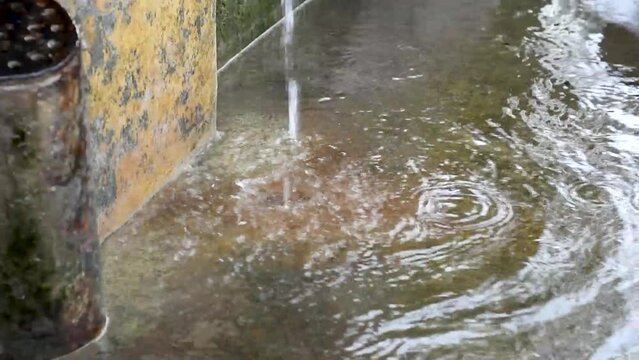 Water flowing from a fountain in Setif, Algeria