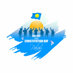 Vector illustration for Palau Constitution Day banner