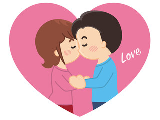 キスをするカップル　プロポーズ　告白