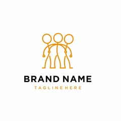 people unity together teamwork icon symbol vector illustration