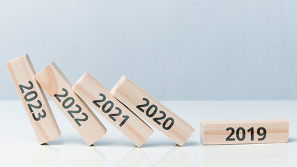 The concept of the new year 2023. Crises and global cataclysms in the world.