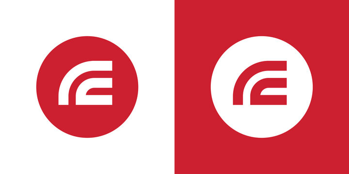 Initial letter rc logo icon design template elements - Vector