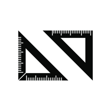 recommend clip art: Triangle ruler vector black color editable. Two pieces triangle ruler.Ruler vector