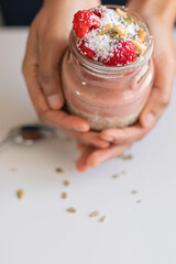 Verrine de mil au fruits