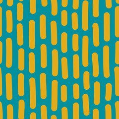 Doodle vertical dash lines seamless pattern. Hand drawn dashes motif.