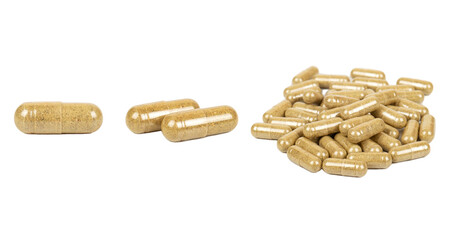 Herbal capsules isolate, set