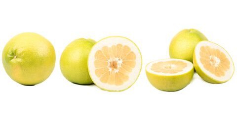 Fototapeta na wymiar Oroblanco fruit isolate, set