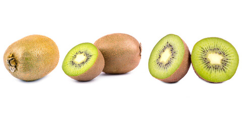 Obraz premium Fresh fruit kiwi isolate, set