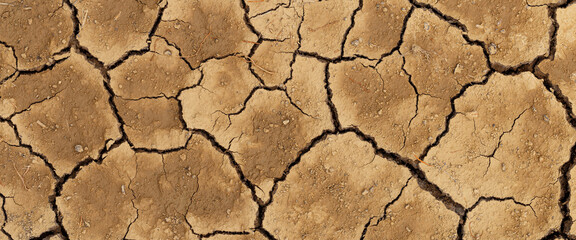 Texture of grungy dry cracking parched earth. Cracked soil. Concept of drought