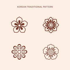 Korean traditional line pattern. Asian style. Chinese culture. Korea, china symbol. Vector abstract graphic illustration