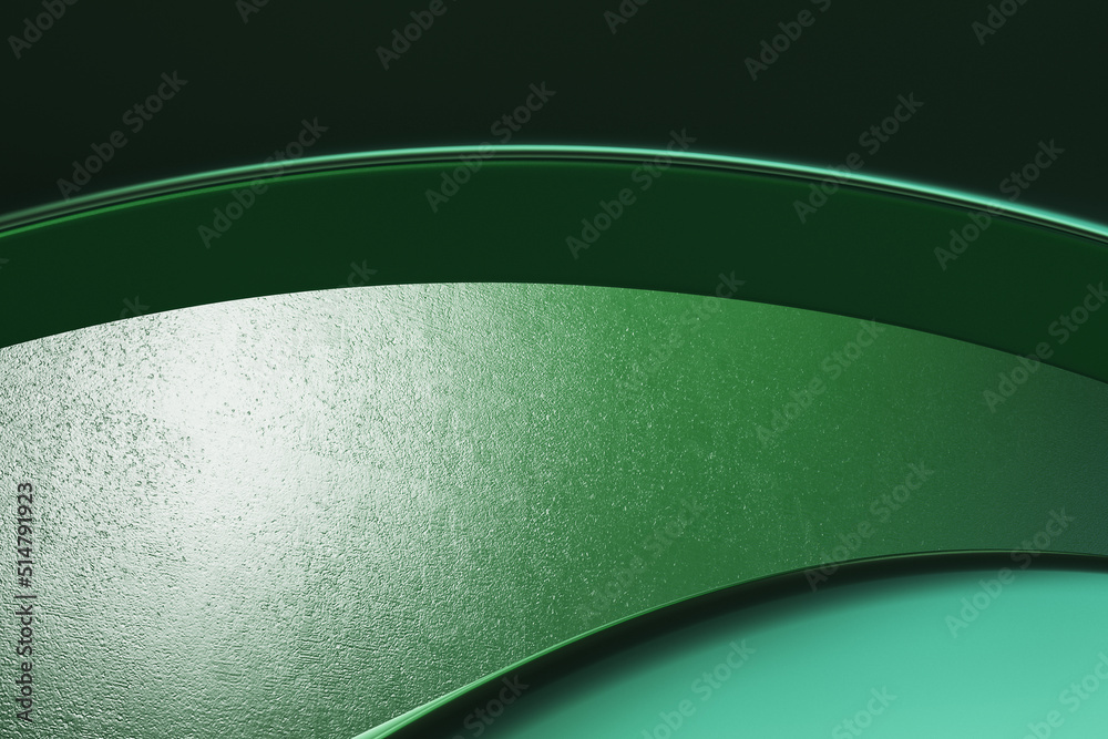 Poster creative abstract green wallpaper. landing page concept. 3d rendering.