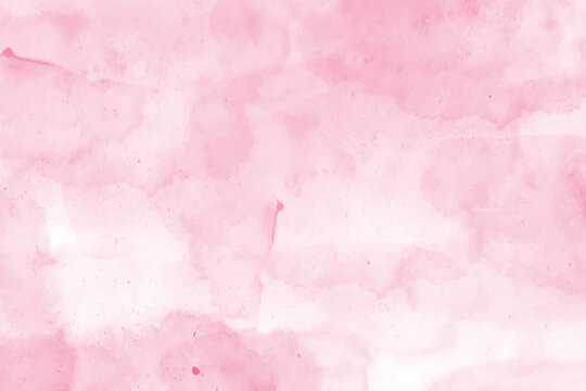 Abstract pink watercolor background. Soft pastel water color paper texture. Light paint brush pattern. Watercolour splash background. Pink watercolor texture
