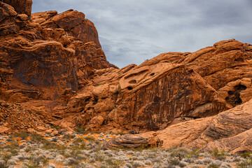 red rocks in the desert