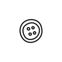 Doodle outline button icon.