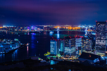Fototapeta na wymiar 日本の東京から見える夜景が絶景で美しい
