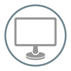 Computer monitor icon. Line, glyph and filled outline colorful version and filled vector sign. Symbol, logo illustration. Different style icons set. Vector graphics
