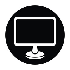 Computer monitor icon. Line, glyph and filled outline colorful version and filled vector sign. Symbol, logo illustration. Different style icons set. Vector graphics
