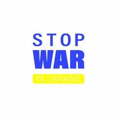 Stop the war in Ukraine. Save Ukraine. Pray for peace and save Ukraine. Flat. Vector illustration