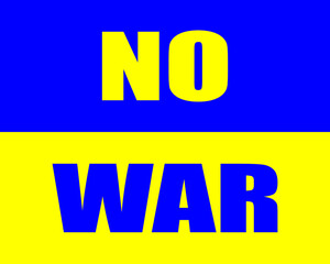 Flag of Ukraine. Pray for Ukraine. No War. Pray for Peace and Save Ukraine. Vector illustration