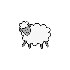 Doodle colored sheep.