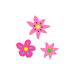 Abstract doodle flowers.