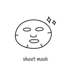 Doodle outline sheet mask.