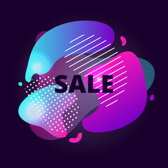 Sale background with gradient shapes.