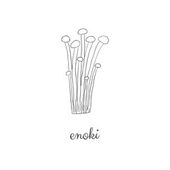 Doodle enoki mushrooms.