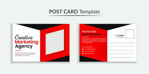 Corporate business postcard template layout
