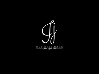 Handwriting JJ Logo Design, Signature jj jj Letter Logo Icon Design With Creative Signature Letter For Your Fashion Brand