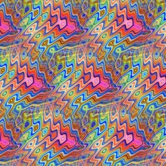 Kaleidoscope ornament and seamless pattern with traditional concept of rainbow colors and colorful layers.  Great for wall decoration, marketing, websites, and businesses