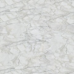 White marble texture with light grey pattern. Seamless square background, tile ready.