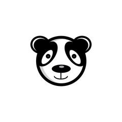 Cute panda face vector illustration.
