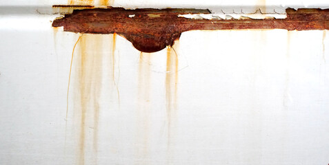 Rust of metals.Corrosive Rust on old iron white.Use as illustration for presentation. 