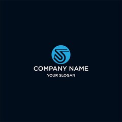 CS or SC Letter Initials Logo Template