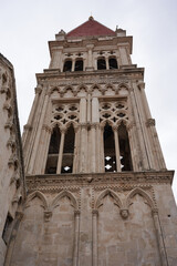 Fototapeta premium Trogir, Croatia - May 28, 2022- Bell Tower Of Cathedral of St. Lawrence