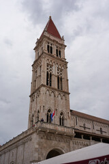 Trogir, Croatia - May 28, 2022- Bell Tower Of Cathedral of St. Lawrence