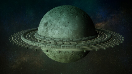 3d render. Imaginary fictional planet