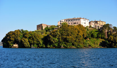 Naklejka premium the historic center of Capodimonte Viterbo Italy