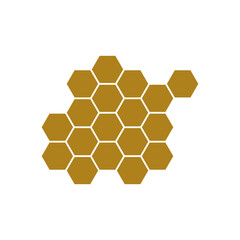 Honeycomb icon illustration vector with honeycomb color isolated white background