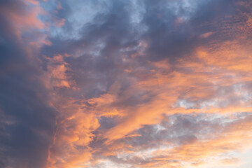 Naklejka na ściany i meble Texture of sunset storm clouds