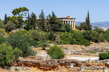 Fototapeta na wymiar Ancient Agora and the Temple of Hephaestus, Athens, Greece
