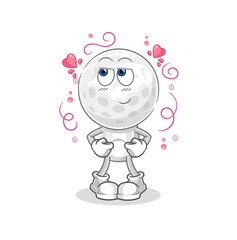 golf head shy vector. cartoon character