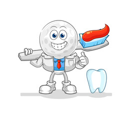 golf head dentist illustration. character vector
