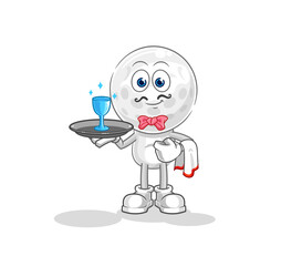 golf head waiter cartoon. cartoon mascot vector