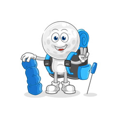 golf head go camping mascot. cartoon vector